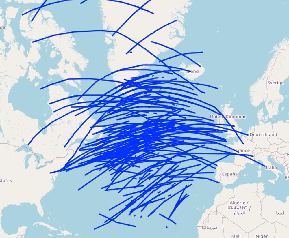 Example ADS-B flight-path stage 2