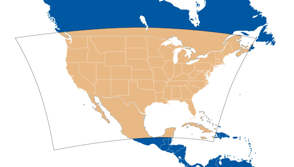 Continental United States map domain
